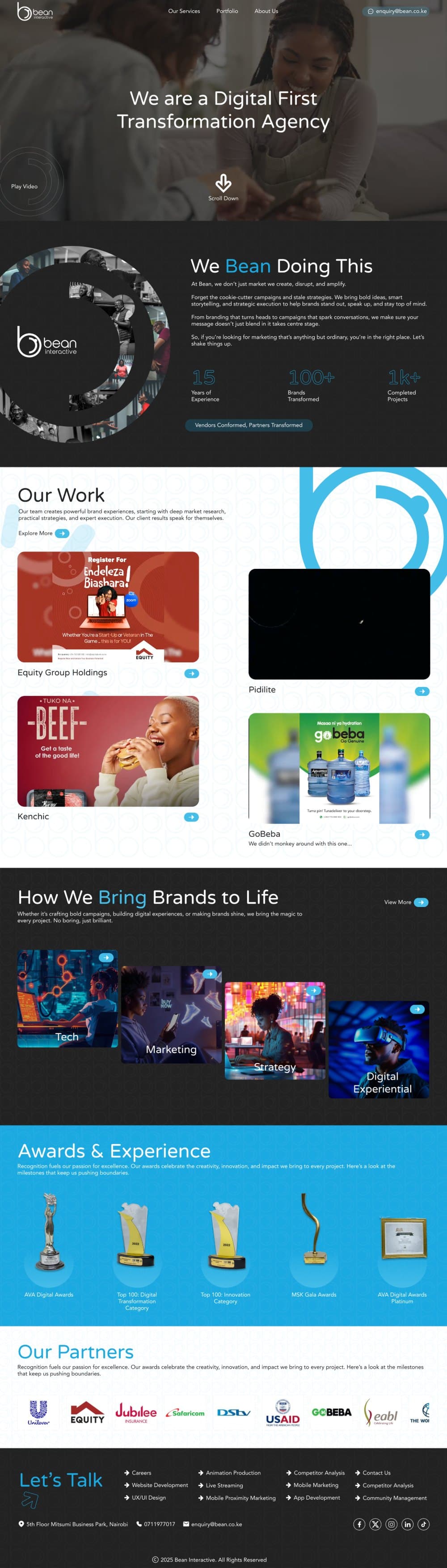 Bean Interactive website