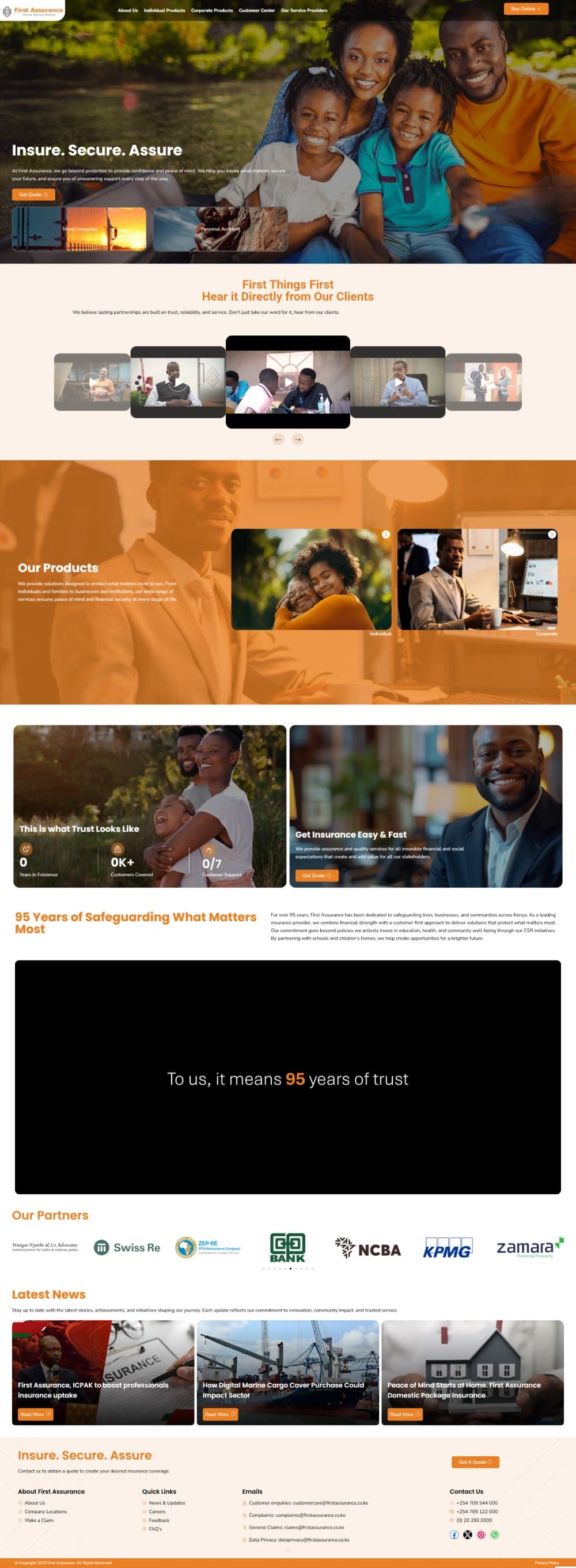 First Assurance website
